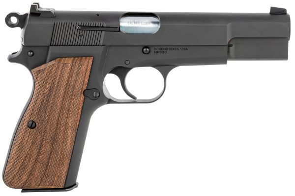 Springfield SA-35 9mm, 4.7" Stainless Steel Barrel, Black, Walnut Grip, 15rd