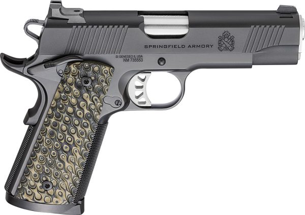 Springfield 1911 TRP 45 ACP, 4.25" Barrel, Black Cerakote, G10 Grips, 3x8rd Mags