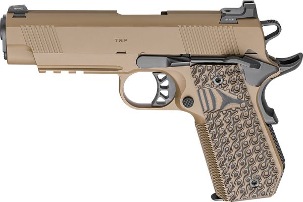 Springfield 1911 TRP 45 ACP, 4.25" Barrel, Coyote Brown Cerakote, G10 Grips, 3x7rd Mags - Image 2