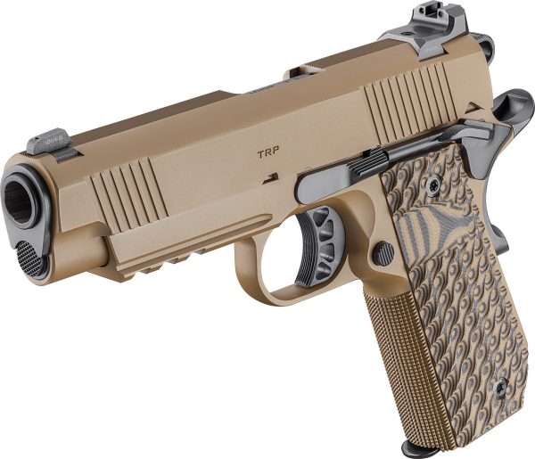 Springfield 1911 TRP 45 ACP, 4.25" Barrel, Coyote Brown Cerakote, G10 Grips, 3x7rd Mags - Image 3