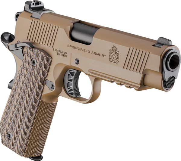 Springfield 1911 TRP 45 ACP, 4.25" Barrel, Coyote Brown Cerakote, G10 Grips, 3x7rd Mags - Image 8